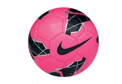 pink nike soccer ball