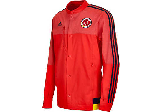 adidas Colombia Anthem Jacket - Red Colombia Soccer Jackets