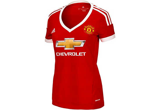 adidas Womens Manchester United Home Jersey - 2015/16 Man Utd Shirts