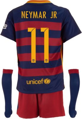 Nike Barcelona Neymar Home Lil Boys Kit 2015 - Barcelona Home Jerseys