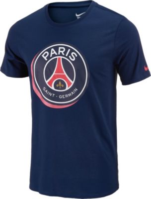Nike PSG Crest Tee - Navy PSG Soccer T-Shirts