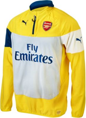 Arsenal Fleece Top - Yellow Puma Soccer Jackets