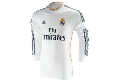 adidas Real Madrid Long Sleeve Home Jersey - 2013-14 Kit