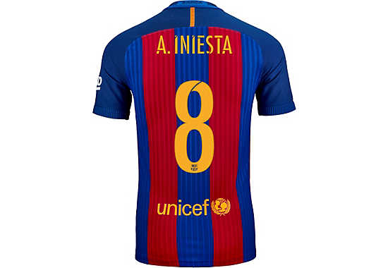 Nike Iniesta Barcelona Jersey - 2016/2017 Barcelona Jerseys