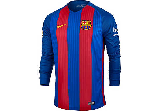 Nike Barcelona L/S Home Jersey - 2016 Barcelona Jerseys