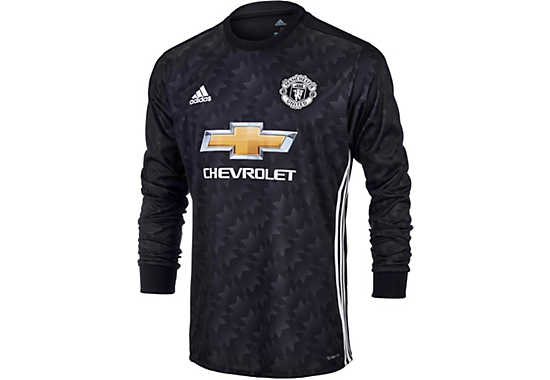 2017/18 adidas Manchester United L/S Away Jersey - SoccerMaster.com
